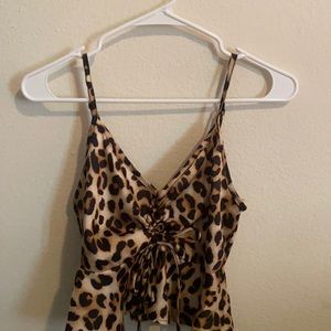 Crop cheetah top
